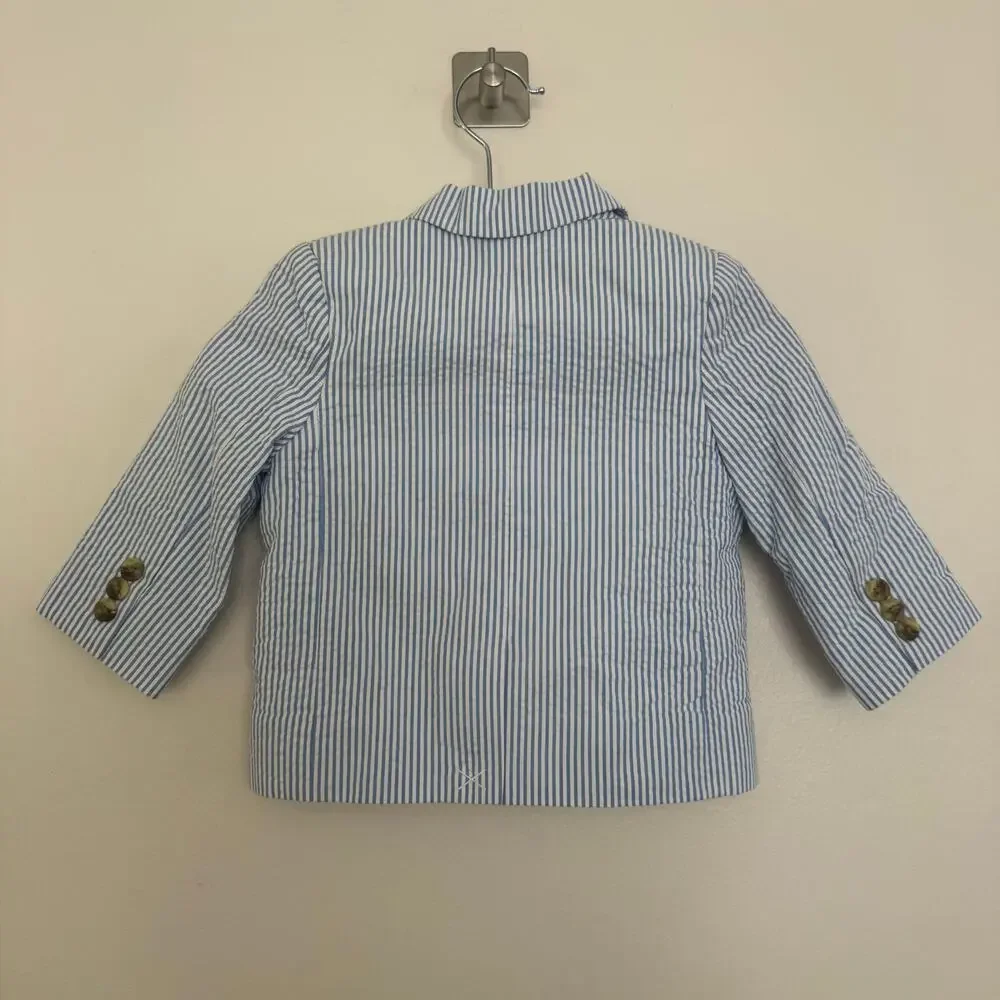 Janie and Jack Striped Seersucker Blazer